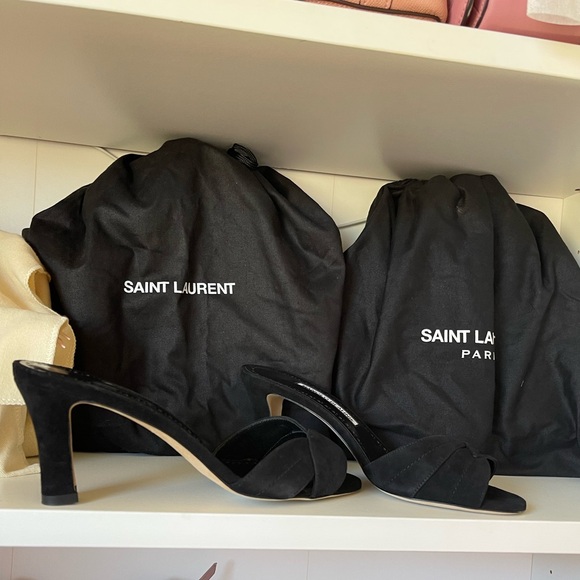 Manolo Blahnik Black Suede Heels - Picture 5 of 9